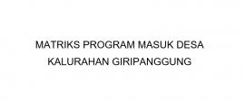 Matriks Program Masuk Kalurahan